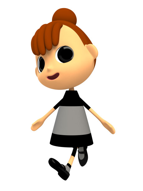 女孩微笑着走着图片下载