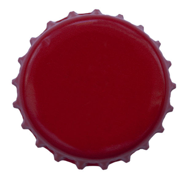 隔离红色金属瓶盖图片下载