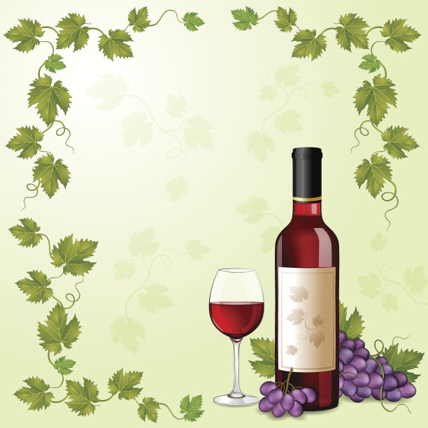 红酒瓶和葡萄图片下载