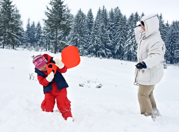 快乐的女人和她的女儿玩图片下载