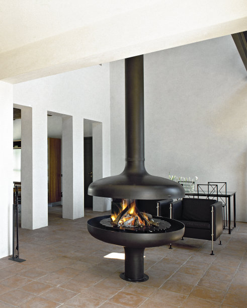 客厅的现代壁炉图片下载