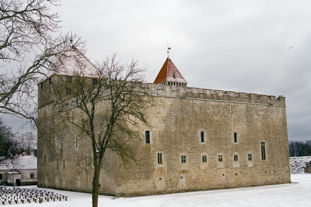 爱沙尼亚萨aremaa的主教城堡图片下载