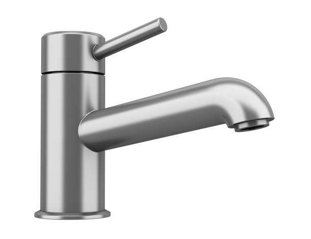 现代水龙头隔离在白色背景图片下载