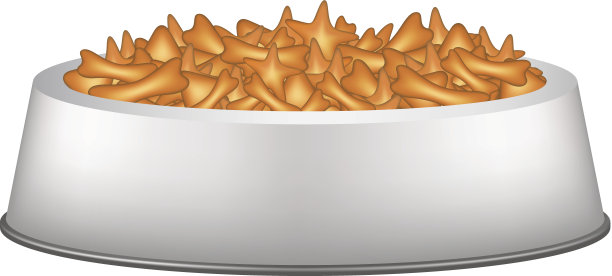 银碗里的宠物食品图片下载