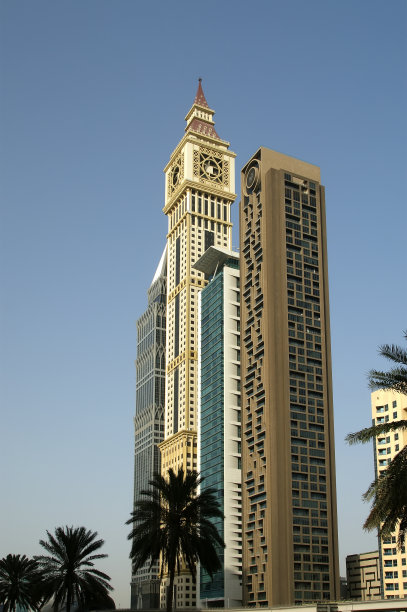 阿联酋迪拜谢赫扎耶德路现代摩天大楼图片下载