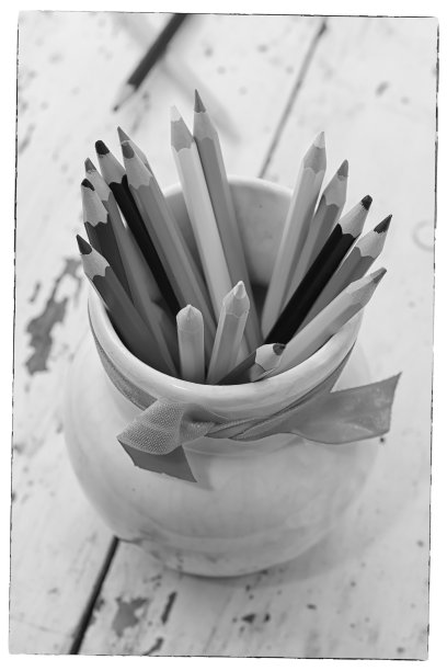 混合旧铅笔图片下载