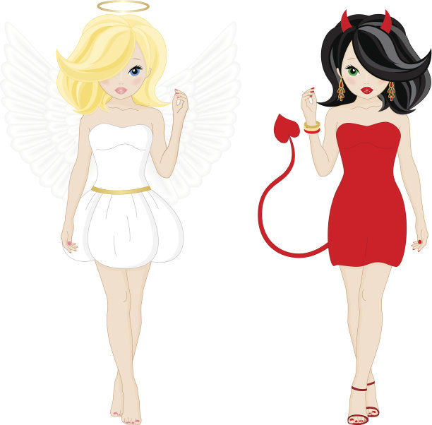 天使和魔鬼图片下载