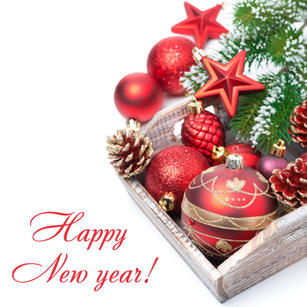 木箱里装着红色的圣诞玩具，与世隔绝图片下载