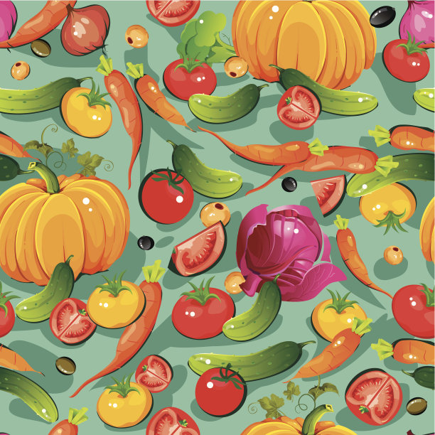 蔬菜无缝模式图片下载