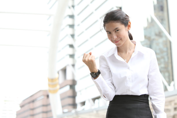 商业女性与成功行动的照片图片下载