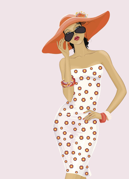 戴红帽子的女孩图片下载