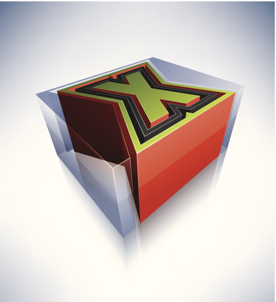 3D字母:大写字母X图片下载