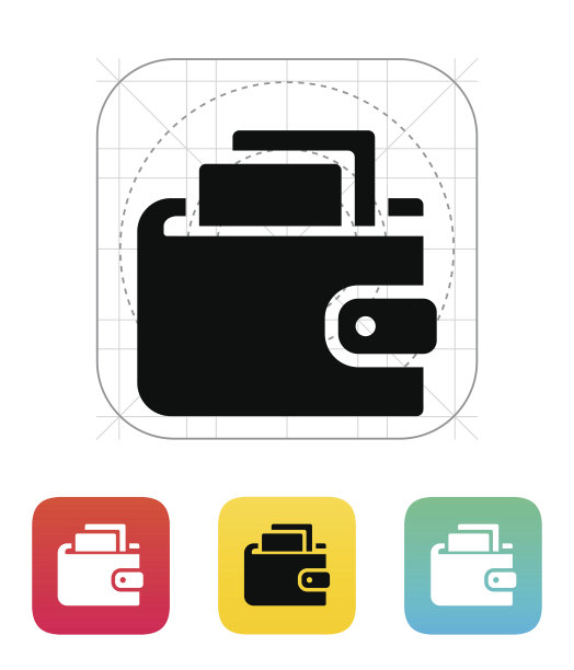 带有现金图标的钱包图片下载