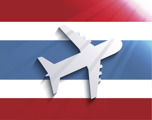 带有飞机的矢量标志。图片下载