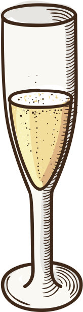 香槟酒杯草图图片下载