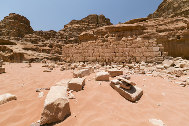 约旦瓦迪拉姆的阿拉伯劳伦斯故居遗址图片下载