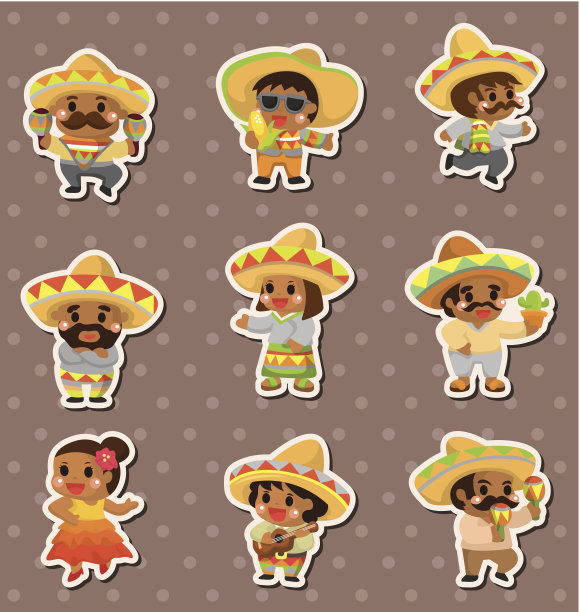 墨西哥的贴纸图片下载