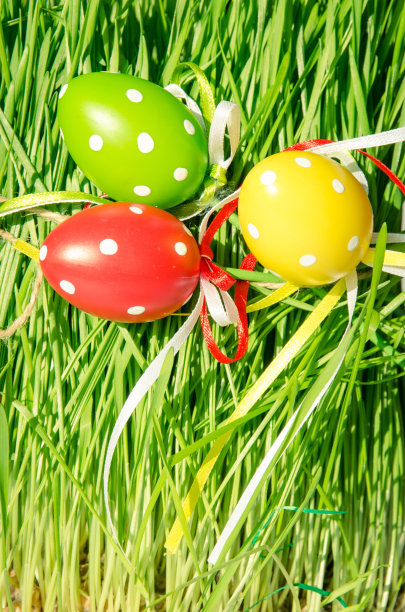 五彩缤纷的复活节彩蛋装饰图片下载