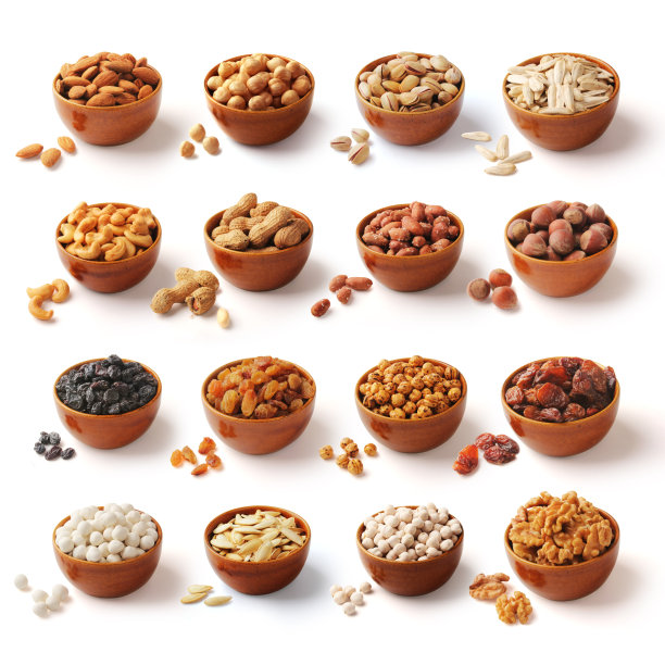 坚果家族与剪切路径图片下载