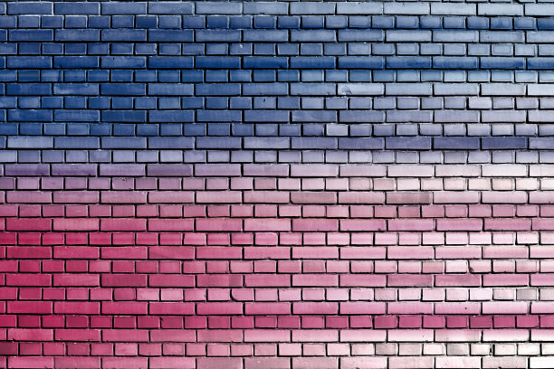 蓝粉砖墙背景图片下载