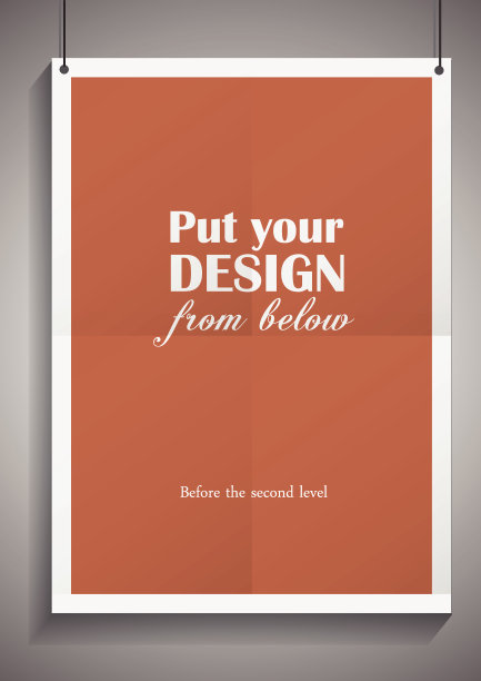 矢量模板的框架与海报，放置在内部。模型图片下载