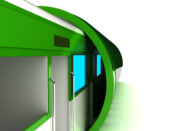 绿色隧道孤立在白色背景图片下载