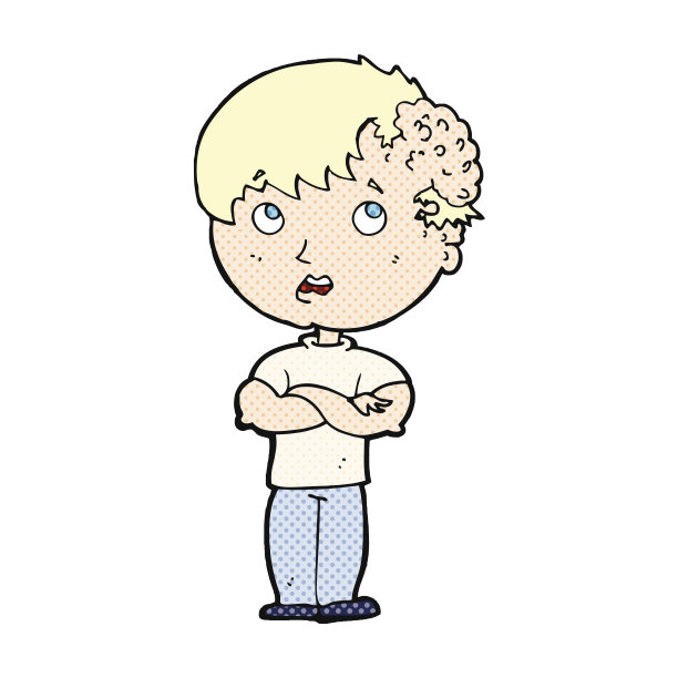 卡通男孩的头部生长图片下载