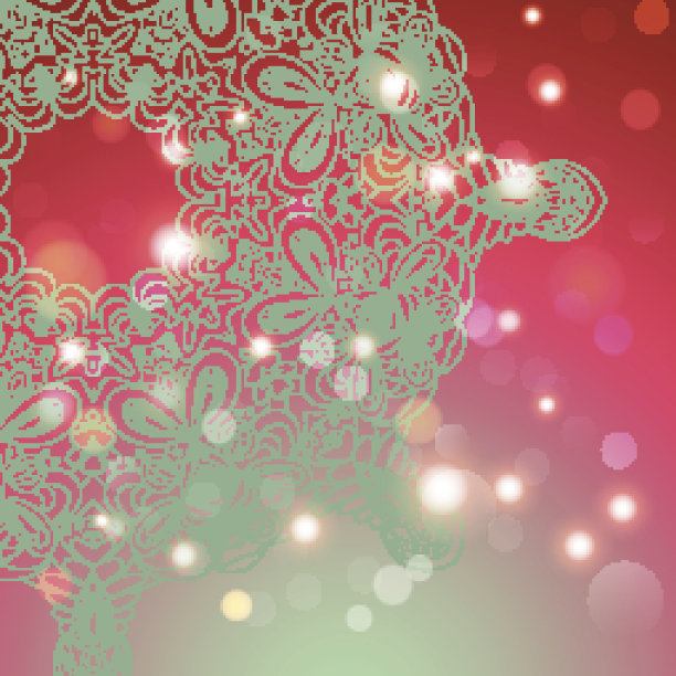 圈蕾丝手绘抽象背景。点缀的名片。观赏一轮模式图片下载