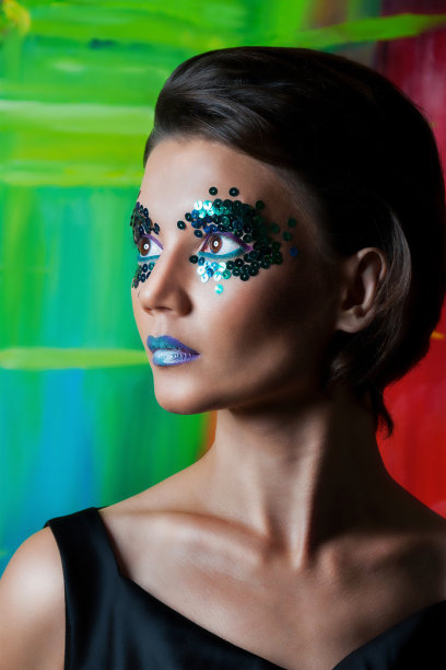 化妆美女的肖像图片下载