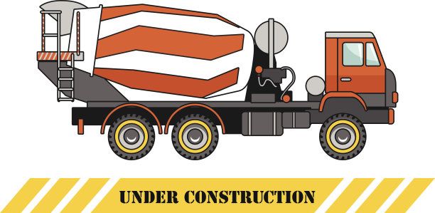 混凝土搅拌机。重型建筑机器。矢量图图片下载