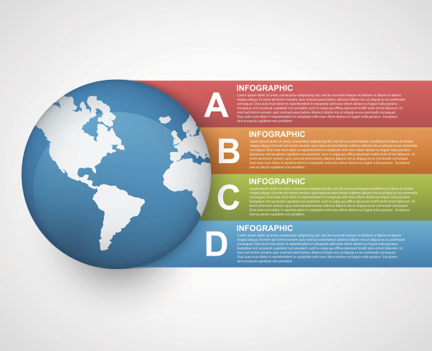 现代全球选项信息图模板。设计元素。图片下载