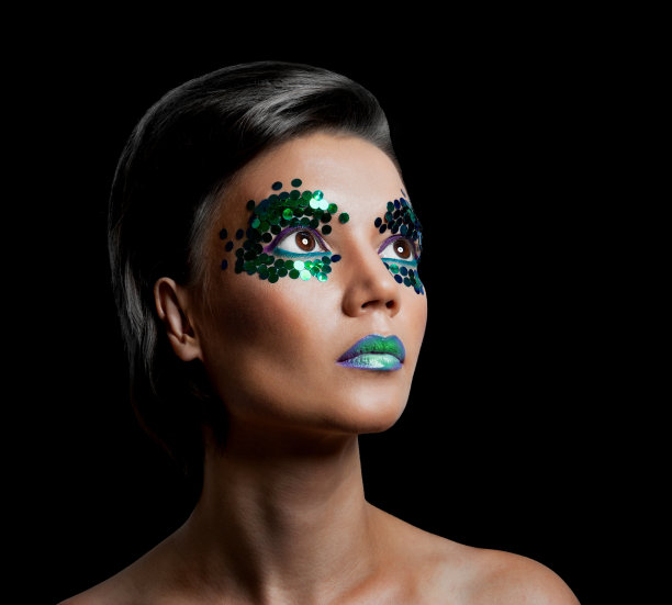 化妆美女的肖像图片下载