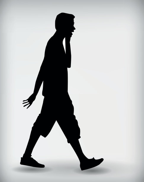 男人黑色剪影矢量素材图片下载