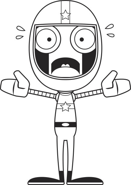 卡通赛车手机器人图片下载