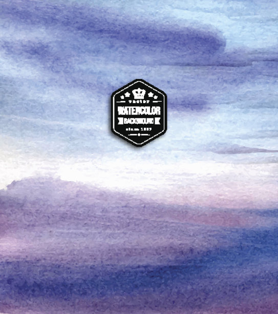 抽象蓝色水彩背景。图片下载