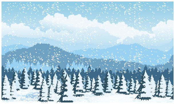 冬天如画的森林图片下载