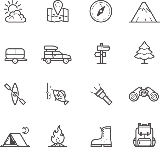 露营的图标图片下载