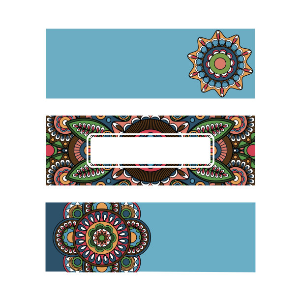 横旗曼荼罗装饰模板图片下载