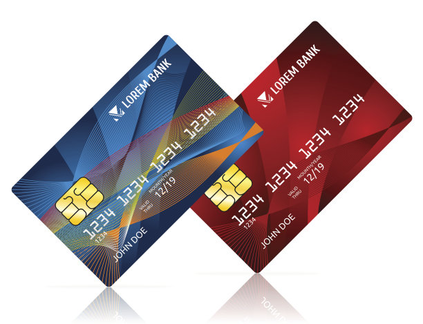 信用卡孤立在白色矢量插图图片下载