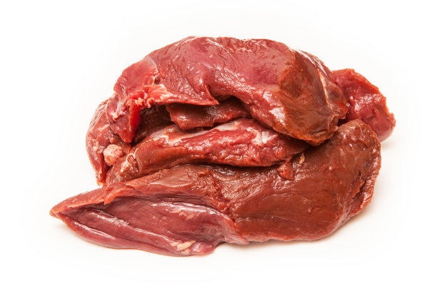 白色背景中的袋鼠肉排图片下载