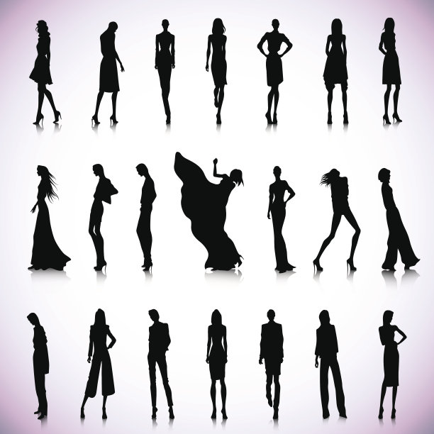 一组高级时尚女性图片下载