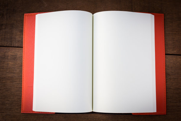 打开书空白的木材背景图片下载