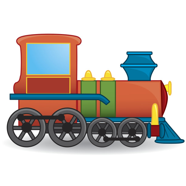 轮廓卡通火车玩具图片下载