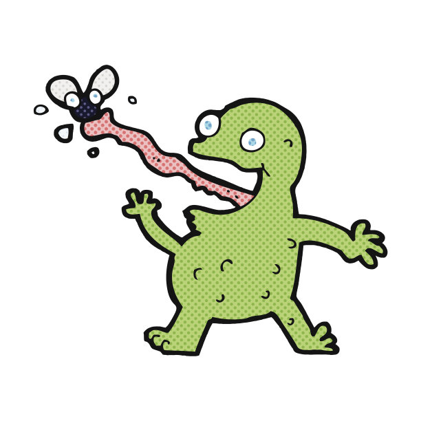 漫画卡通青蛙抓苍蝇图片下载