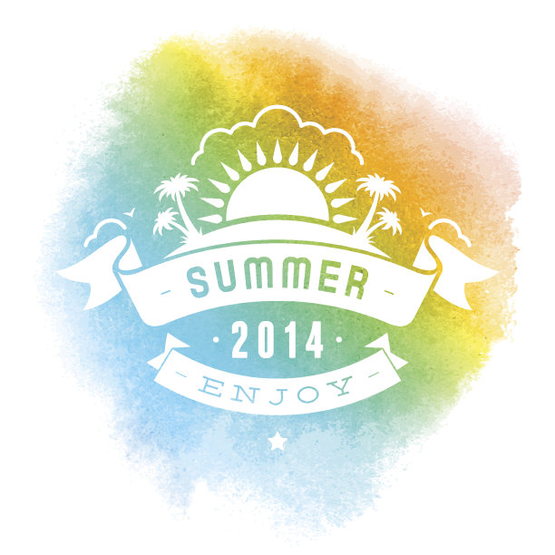 夏天矢量字体图片下载