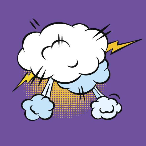 波普艺术文本气泡，插图矢量格式图片下载