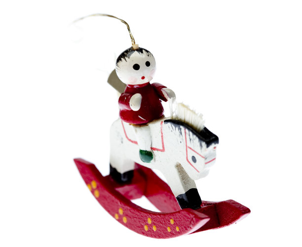 木制圣诞摇摆马装饰图片下载