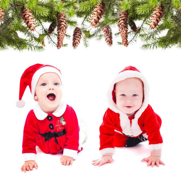 圣诞老人的女孩图片下载