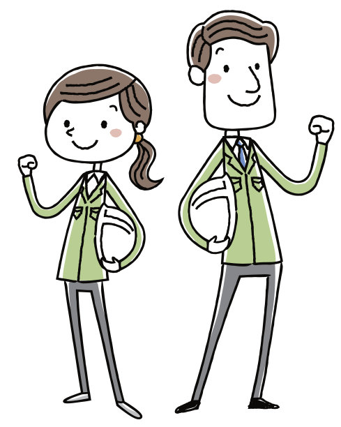 男人和女人的工作服动机图片下载