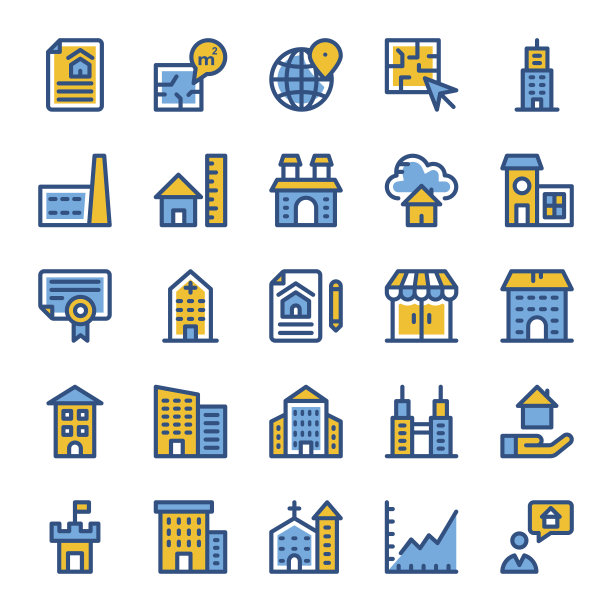 房地产矢量图标4图片下载